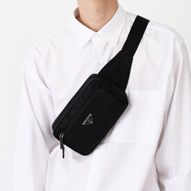 【エントリーで最大P6倍】PRADA プラダ ベルトバッグ Re-Nylon SAFFIANO ボディバッグ ナイロン 2VL977 2DMG ブラック 三角ロゴ トライアングル ロゴ 黒 NERO メンズ