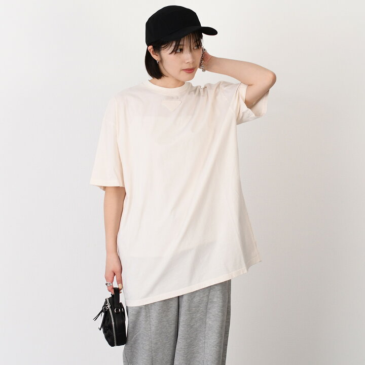 楽天市場】【ラスト1点】PRADA プラダ トップス ジャージー Tシャツ