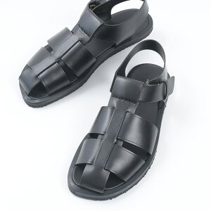 �y�c��킸���zTHE ROW �U�E���E �t�B�b�V���[�}���T���_�� �V���[�Y Sandal Fisherman F1343 N60 ���f�B�[�X �u���b�N�� �O���J�T���_�� ���U�[ �J�W���A�� ���[�h �f�C���[ �^�E�����[�X smlitem