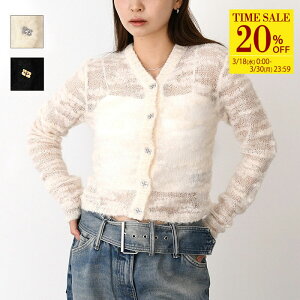 �y�^�C���N�[�|��20���I�t�zGANNI �K�j�[ �j�b�g �g�b�v�X �J�[�f�B�K�� ALPACA MOHAIR BOUCLE CARDIGAN K2254 K2315 ���f�B�[�X �z���C�g �u���b�N �A���p�J �E�[�� ���w�A �V�A�[ �V�[�X���[ �t�����g�{
