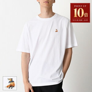 �y15������|�C���g10�{�zMAISON KITSUNE ���]�� �L�c�l T�V���c �g�b�v�X �h���[�~���O �t�H�b�N�X DREAMING FOX �R���t�H�[�g�t�B�b�g T�V���c QM00102 KJ7026 �����Y ���j�Z�b�N�X �z���C�g �h���イ�p