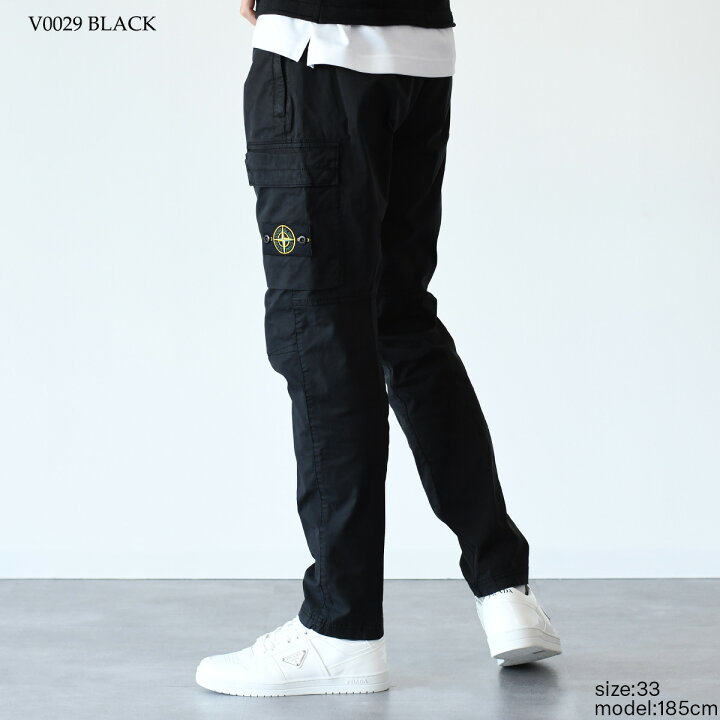 楽天市場】STONE ISLAND ストーンアイランド パンツ カーゴパンツ ストーンアイランド 黒 SUPIMA STRETCH-TC 811530410