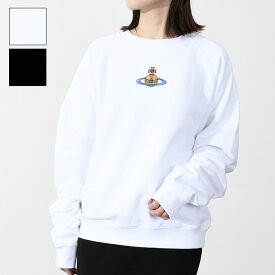 【MAX7,000円OFFクーポン配布中】Vivienne Westwood ヴィヴィアン ウエストウッド スウェット トップス Logo embroidery SWEAT 3I010004 J0006 レディース ホワイト ブラックトレーナー ORB ロゴ 人気 おすすめ