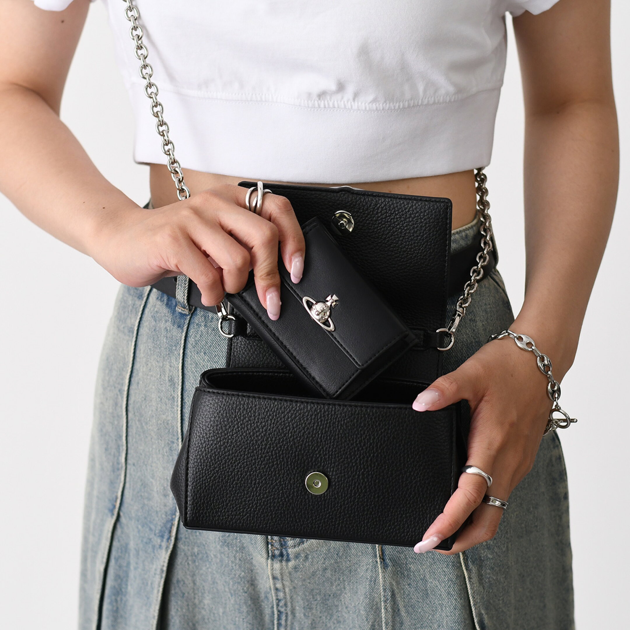 Vivienne Westwood ヴィヴィアン ウエストウッド 三つ折り財布 ウォレット PU SMOOTH スムース 5115002TW S0026 レディース イエロー ピンク グリーン ブラック オーブモチーフ フェイクレザー 