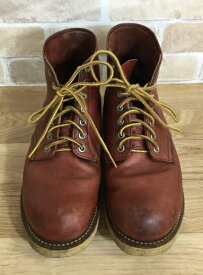 【中古】 USA製 REDWING レッドウィング 犬タグ アイリッシュセッター 8166 プレーントゥ ワークブーツ ワイズD レッドブラウン 7 1/2 33822303