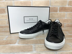 【中古】 箱有 Amb エーエムビー 9838 NEW KIPS LOW CUT SNEAKER ブラック 40 111386441