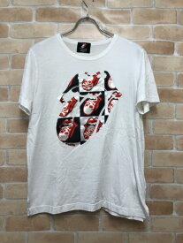 【中古】 mastermind JAPAN マスターマインドジャパン Tシャツ ローリングストーンズ ホワイト L 111358323
