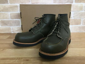 【中古】 USA製 REDWING レッドウィング ブーツ 8828 6" CLASSIC MOC クラシックモック ブラックソール カーキ系 US8 Dワイズ 33838454