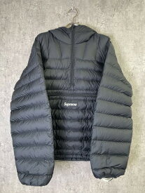 【中古】SUPREME シュプリーム MICRO DOWN HARF ZIP HOODED マイクロ ダウンハーフジップ フーディド ジャケット ブラック L 33920169