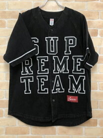 【中古】 Supreme シュプリーム Denim Baseball Jersey ブラック M 111455725