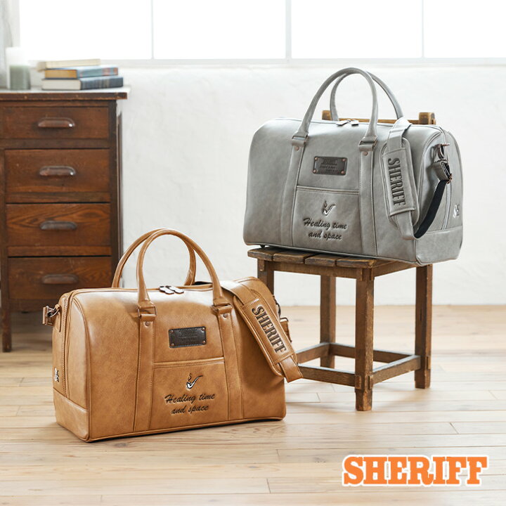 楽天市場 公式 シェリフ 数量限定各100個 ボストンバッグ 大容量 グレー キャメル 茶色 Gray Camel 合成皮革 カジュアル おしゃれ カジュアルバッグ 旅行 大きめ 2way メンズ Sheriff 限定バッグ 限定 かっこいい レア ゴルフバッグ Sfc 013bb ゴルフバッグ