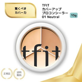 【特典あり】TFIT カバーアッププロコンシーラー 15g 三色パレット コンシーラー ベースメイク 韓国コスメ ナチュラルメイク メイクアップ カラーパレット 化粧 メイク下地 密着感 なめらか コンパクト 送料無料