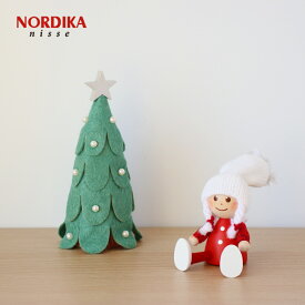 NORDICA （ ノルディカ ）ぺたんこ座りの女の子　サイレントナイト【 北欧 クリスマス 飾り 木製 人形 幸福を運ぶ 妖精 nisse 】