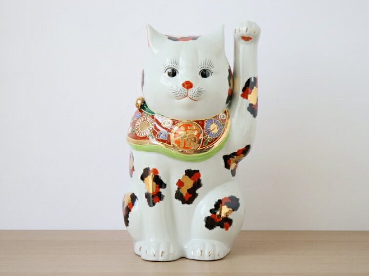 楽天市場】九谷焼 10号 招き猫 金三毛 ( 右手・左手 / 布団付 