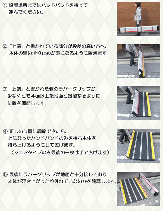 楽天市場】【中古介護用品】車椅子用スロープ 135cm デクパックシニア  