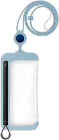 【Bone】IPX8取得 サイドから大きく開く防水ファスナー採用 【CrossBody WaterProof Phone Bag2】スマホ防水ケース 防水バッグ 4～7.2インチ収納可能 (ブルー)