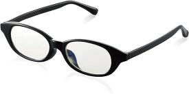 エレコム ブルーライトカット眼鏡 キッズ用 軽量 耐衝撃 割れにくい 中学年向 Mサイズ(8~10歳) 収納ポーチ付 ブラック G-BUC-W03MBK