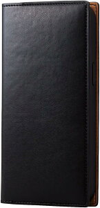 �G���R�� iPhone 14 Pro Max �P�[�X �J�o�[ ���U�[ �蒠�^ �t���b�v �ϏՌ� �Ռ��z�� ���^ RICERCA �l�� PM-A22DPLFYILBK �u���b�N