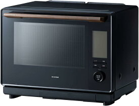 アイリスオーヤマ 過熱水蒸気 オーブンレンジ 30L 2段調理 スチーム機能 コンベクションスチーム 64眼スピードセンサー 時短ブースト機能搭載 自動メニュー108種類 MS-F3002-B ブラック