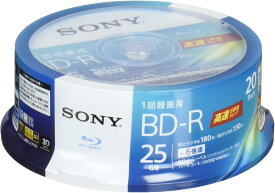 ソニー ブルーレイディスク BD-R 25GB (1枚あたり地デジ約3時間) 1回録画用 20枚入り 6倍速ダビング対応 ケース無し 20BNR1VJPP6