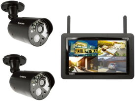 Uniden ユニデン ガーディアン ワイヤレスセキュリティカメラ・モニターセット IP65[カメラ×2・モニター×1セット] UDR7011 黒