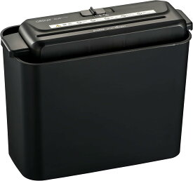 オーム(OHM) 電機OffiStyle シュレッダー 電動 ストレートカットシュレッダー コンパクト スリム A4サイズ最大5枚細断 容量7リットル 家庭 オフィス ブラック SHR-S206 00-5650