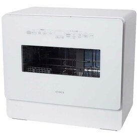 シロカ 2WAY食器洗い乾燥機｜4〜5人用 温風乾燥機能 バケツ給水 食器36点 UV除菌 食洗機 工事不要 分岐水栓可 タイマー6段階設定 おまかセンサー搭載 日本メーカー｜SS-MH351 ホワイト