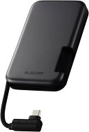エレコム 外付けSSD 500GB USB3.2(Gen2) Type-C ケーブル一体型 iPhone15 / 15Pro 対応 ESD-EPB0500GBK