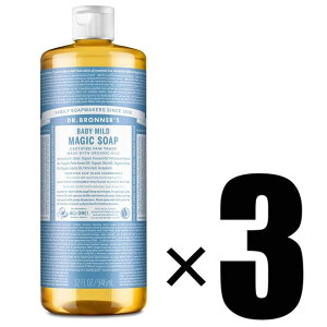 3{ Dr.Bronner's hN^[ui[ }WbN\[v BA xr[}Ch 946mL×3 {fBp