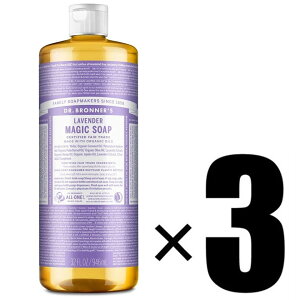 3{ Dr.Bronner's hN^[ui[ }WbN\[v LA x_[ 946mL×3 {fBp