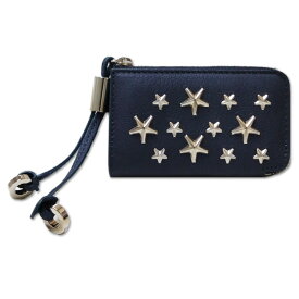 ジミーチュウ JIMMY CHOO 財布 コインケース NAVY(134) ROMA L字ファスナー ネイビー アウトレット [並行輸入品]【レディース メンズ 小銭入れ スタッズ ギフト ブランド 紺 スター 星 ミニ】