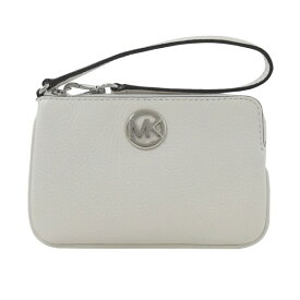 マイケルコース MICHAEL KORS 小物 ポーチ 35H8SFTW6L OPTIC WHITE ミディアム トップジップ リストレット レザー オプティックホワイト アウトレット [並行輸入品]【レディース ギフト ブランド 無地 小物入れ マルチポーチ レザー】