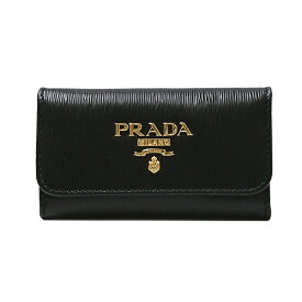 プラダ PRADA 小物 キーケース 1PG222 2B6P F0002 NERO ヴィッテロ ムーヴ キーケース ブラック アウトレット[並行輸入品]【レディース ギフト ブランド 黒 無地】