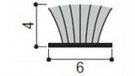 【メール便4個まで】すき間モヘアシール グレー 巾6×高さ4mm | 網戸 引戸 防虫 音漏れ防止 対策 虫除け 隙間 戸当り音 解消 光漏れ 暖冷房効果