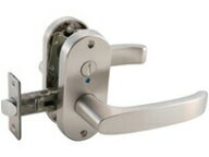 【直送品】マツ六 MJ24レバー 表示錠 トイレ錠 ニッケル バックセット:50mm 扉厚:29~45mm (MJL-24-4K-N) …