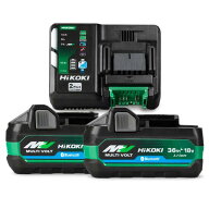 ハイコーキ 純正 BSL36A18BX 2個 + UC18YDML 急速充電器 バッテリー セット 2ポート 36V 2.5Ah / 18V 5.0…