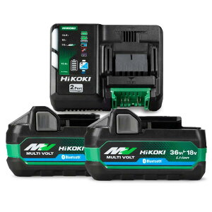 �n�C�R�[�L ���� BSL36A18BX 2�� + UC18YDML �}���[�d�� �o�b�e���[ �Z�b�g 2�|�[�g 36V 2.5Ah / 18V 5.0Ah �Ή� USB�[�d�[�q�t�� HiKOKI