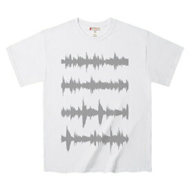 Tシャツ 音楽編集ソフトなんかで目にする音の波形 デザインTee