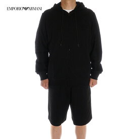 エンポリオアルマーニ EMPORIO ARMANI ジップパーカー ハーフパンツ セットアップ スウェット メンズ ブラック 211858 211860 3R484