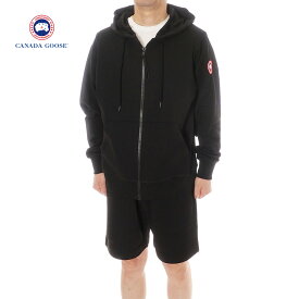 カナダグース CANADA GOOSE ジップパーカー セットアップ ハーフパンツ スウェット メンズ ブラック 7401M 7407M