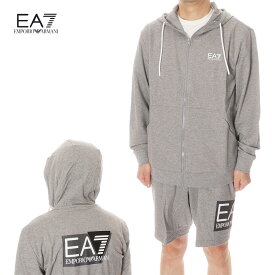 エンポリオ・アルマーニ EMPORIO ARMANI EA7 ジップパーカー ハーフパンツ セットアップ メンズ グレー 3DPM53 3DPS63 PJ05Z 3905