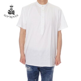 ギローバー GUY ROVER ヘンリーネック カノコ素材ポロシャツ メンズ ホワイト PC432J 541500 01【CP】