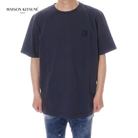 メゾン キツネ MAISON KITSUNE 半袖Tシャツ 丸首 ユニセックス ネイビー MM00127KJ0118 P476