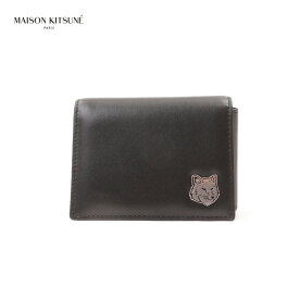 メゾン キツネ MAISON KITSUNE 二つ折り財布 ブラック MM05345LC0043 P199