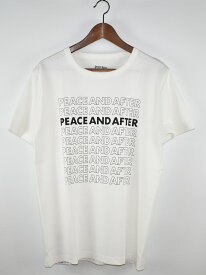 Peace and After/ピースアンドアフター　リピートロゴプリントTシャツ　サイズ：S　カラー：ホワイト【中古】【古着】【USED】【201017】【yast】