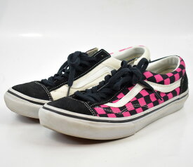 VANS/バンズ　BILLY'S3周年記念限定　チェッカーフラッグオールドスクール　ローカットスニーカー　564956-0001　サイズ：26.5cm　カラー：ブラック/ホワイト/マゼンタ【中古】【古着】【USED】【230712】【yast】