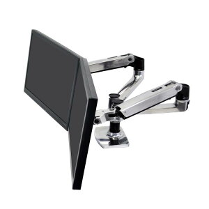 ERGOTRON �G���S�g���� LX ���j�^�[�A�[�� �f�X�N�}�E���g �f���A�� �_�C���N�g ���^ 2��� �V���o�[ 25�C���`(1.8~10.0kg)�܂� VESA�K�i�Ή� 45-489-026