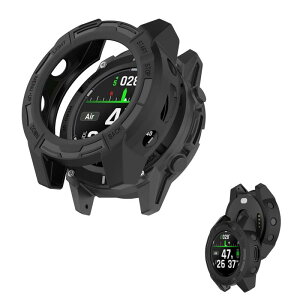 Garmin Descent G2 �p �P�[�X �ی�J�o�[ �t�B������� �ی�P�[�X �yNOUKAJU�z �ی� �J�o�[ TPU�f�� �S�ʕی� �����^ �����ȒP �ϏՌ� �����ߗ� �Ռ��z�� �A�N�Z�T���[ (�u���b�N)