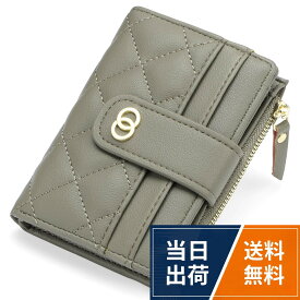 【送料無料】[LOUEBICA] 財布 レディース 2つ折り 薄型 レザー ミニ財布 スキミング防止 小銭入れ シンプル 人気 さいふ