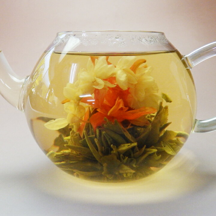 楽天市場 ジャスミン 工芸茶 花好月園 かこうげつえん 1個入り 2袋 紅茶 スイーツのセレクティー